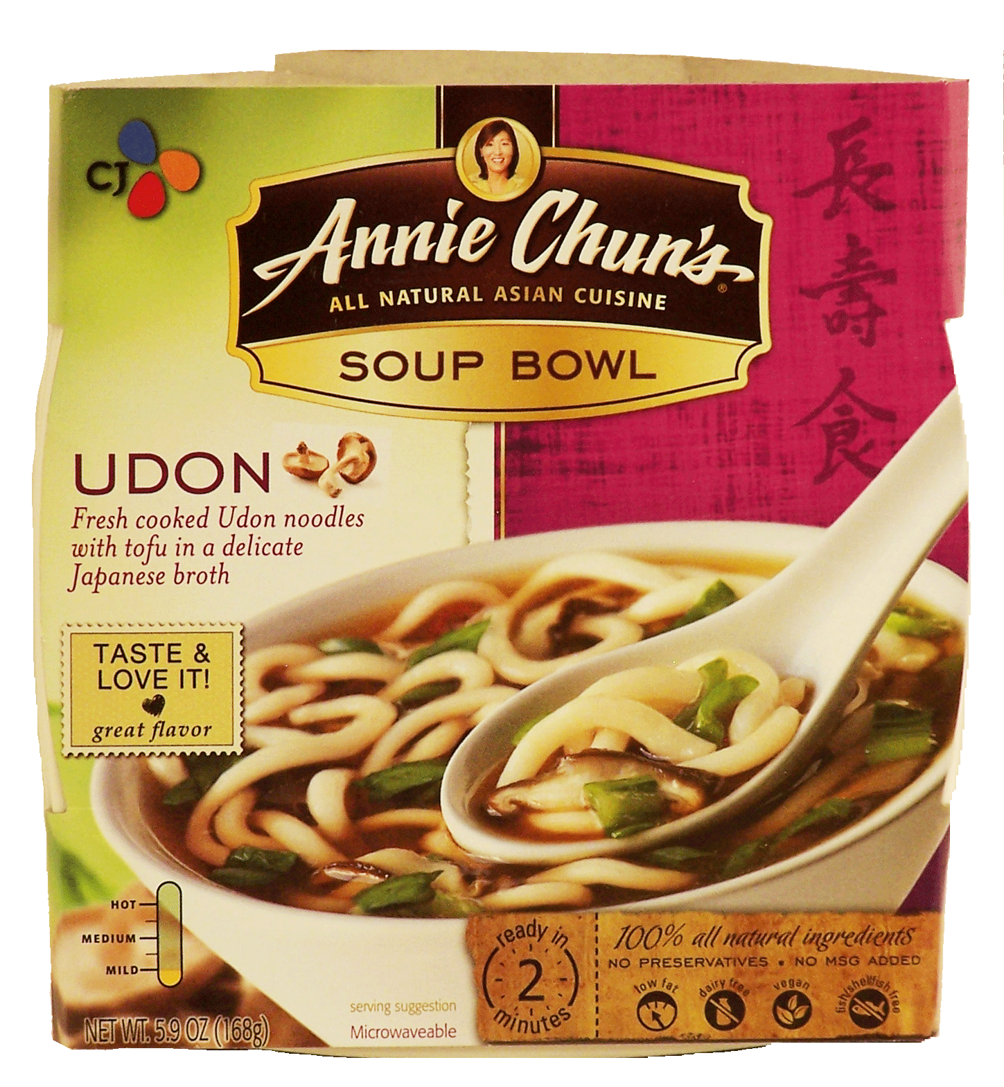 Annie Chun's All Natural Asian Cuisine udon, fresh cooked udon noodles with tofu in a delicate japanese broth Full-Size Picture